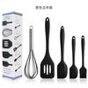 Juego de 5 piezas de silicona para hornear resistente a altas temperaturas al por mayor directo Espátula Brocha para aceite Batidor de huevos Grado alimenticio Juego de herramientas para hornear