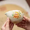 Taza de Feria de Perro de la Fortuna Linda Divisor de Té Individual Cerámica Hogareño Taza Uniforme Juego de Té Accesorios para Ceremonia del Té
