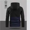 Jaqueta Corta-Vento com Capuz Color Block Casual Tendência Versátil para Esportes ao Ar Livre Masculino Primavera e Outono Jaqueta Masculina