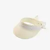 Sombrero de verano para niños, sombrero de paja con parte superior vacía, protector solar para niñas, sombrero con lazo de encaje, sombrero de moda al por mayor
