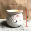 Maceta de flor de suculenta de dibujos animados, cerámica, transpirable, fresca, creativa, expresión linda, para flores y plantas suculentas, maceta para uso en casa