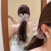 Grampo de Banana em Rede para Penteados, Acessório de Cabelo Suave e Elegante para Mulheres, Presilha de Cabelo Floral, Ornamento de Cabelo com Estilo Puro e Atraente