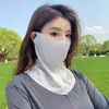Mascarilla de seda de hielo, transpirable, protección para los ojos, protección UV de verano, parasol de cara completa, mascarilla de protección solar 3D de alta estética