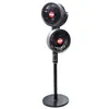 Ventilador de Circulación de Aire de Doble Cabezal Control Táctil Interactivo Circulación Estéreo 3D Ventilador con Oscilación Automática de 360 Grados Circulación para Toda la Casa