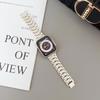Para Apple 5678910 Generación Correa de Reloj Pulsera Apple watch SE Correa Metálica de Diamantes Relámpago