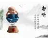 Decoración de monje pequeño de primavera con cabeza que se mueve, creativa para coche, caricatura de monje pequeño Sha mi 4, suministros interiores para monje