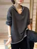 Suéter Europeo de Rayas Manga Larga 2025 Nuevo Holgado Adelgazante Rejuvenecedor Nicho Delgado Retro Versátil Sudadera Cuello V