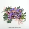 Comércio exterior quente 46 peças de exquisitas folhas de grama aquática simulação flor de grampo de cabelo rosa violeta acessórios para buquê de flores DIY