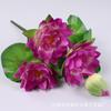 Venta al por mayor de fábrica simulación 10 tenedores gran ramo adoración a Buda Loto durmiente Loto estilo pastoral chino decoración del hogar flor artificial flor de seda