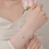 Pulsera de plata de ley s925 estilo coreano con varias estrellas rojas para mujer, diseño en línea, pulsera de plata de alta calidad.