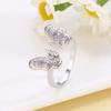 Anillo de mariposa de circón microincrustado nuevo de moda transfronteriza de Europa y Estados Unidos para mujer, nicho, sentido de alta gama, explosión, luz de lujo, venta al por mayor