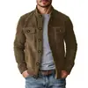 Amazon Aliexpress Dropshipping Transfronterizo Nueva Chaqueta Casual para Hombre Estilo Europeo y Americano Nueva Chaqueta de Ante Sintético