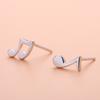 Aretes de Plata 925 para Mujer Temperamento Pequeños Coreanos Personalizados Gato Estilo Coreano Casual Más Fáciles de Combinar Moda