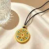 Collar con Brújula Chapado en Oro Estilo Chino Tradicional para Mujer, Diseño Único, Auspicioso y que Atrae la Fortuna, Collar de Alta Gama, Regalo para Novia