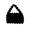 Bolsa de Ombro de Pelúcia Novo Estilo para Mulheres, Bolsa Transversal com Corrente Texturizada da Moda, Bolsa de Mão Versátil Tendência de Nicho, Personalizável