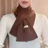 Nuevo Bufanda de Lana Tejida de Color Puro Versátil Unisex 2025 Cálida y de Moda Protección para el Cuello Otoño e Invierno Bufanda de Lana