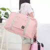 Bolsa de viagem dobrável de grande capacidade, bolsa de bagagem de mão, pode ser deslizada sobre a alça de uma mala, bolsa de armazenamento portátil, adequada para viagens curtas e como bagagem de mão