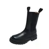 Botas de Couro Botas Curtas Botas Femininas Estilo Martin Botas Médias Mesmos Sapatos