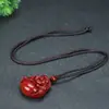 Colgante original de cinabrio, estilo corazón de cinabrio dorado púrpura, colgante con cierre de princesa, para hombres con Guanyin, para mujeres con Buda, amuleto de año de nacimiento