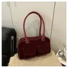 2025 Simples Retrô Casual Camurça Veludo Grande Capacidade Simples Moda Nova Sob o Braço Feminina Ombro Portátil Bolsa Tote