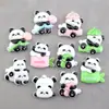 Caixa de Armazenamento DIY Grampo Animal de Desenho Animado Acessórios de Resina Geladeira Panda DIY Cola Cremosa Adesivo Materiais de Decoração