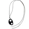 Collar Largo Ajustable de Cuerda de Cera con Hebilla Geométrica de Nariz de Cerdo para Mujer, Accesorio de Diseño Nicho con Sensación de Alta Gama, Cadena para Suéter Estilo Otoño e Invierno