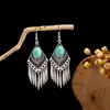 Brincos de Pinha com Franjas Boêmios Transfronteiriços Europeus e Americanos Estilo Étnico Retrô Brincos Elegantes Elegantes