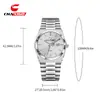 Reloj de pulsera de cuarzo para hombre de marca suiza, clásico, ultradelgado, de aleación, con pantalla luminosa, calendario, correa redonda de acero, reloj de dropshipping transfronterizo