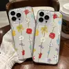 Nuevo producto de comercio exterior: funda de flor con línea artística adecuada para Apple 17pm, funda de teléfono artística, funda transparente de cobertura total para iPhone 16