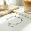 Pulseira de Design Nicho Luxo Leve, Sonho de Uma Noite de Verão, Cristal Diamante Arco-Íris, Colar Banhado a Prata Não Desbota, Joia de Mão Presente