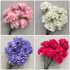 Pirulí Artificial de Flores de Hortensia Arreglo de Hortensias para Montaje de Banquete de Compromiso, Arco y Decoración de Ventana