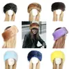 P0202 color de moda anillo de cabeza de cabeza de Mao Mao anillo de cabeza piel sintética gorro cálido gorra niños Europa y Estados Unidos Nuevo 2019