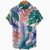 Nueva Camisa Hawaiana para Hombre Amazon Europea y Americana Transfronteriza Impresa en 3D Casual de Manga Corta para Hombre