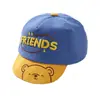 Boné de Baseball Infantil para Primavera e Verão com Estampa de Urso, Aba Macia, para Meninos e Meninas, Boné de Baseball Bordado com Desenho Animado Fofo, Proteção Solar