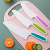 Cuchillo de Fruta de Plástico de Seguridad para Niños Cuchillo Pequeño de Cocina para Jardín de Infancia Bebé Aprende a Cortar Verduras Sin Lastimarse las Manos Cuchillo de Enseñanza Pan