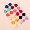 12mm Colorido Botão de Rosa Rosa Claro Contas DIY Material para Acessórios de Joias de Orelha Colar Pulseira