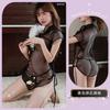 Cheongsam Vintage Estilo Uniforme Transparente Gola Alta Fenda Amarração Cheongsam Quente Puro Desejo Lingerie Feminina Qqny