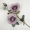 Rosa de simulación rosa simple crepé Rosa Tanabata decoración de boda en casa accesorios de flor de seda flor artificial Rosa al por mayor