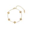 Pulseira Popular Europeia e Americana Transfronteiriça de Trevo de Quatro Folhas em Aço Titânio para Mulheres, Moda de Alto Padrão, Versátil e Não Desbota, Pulseira Transfronteiriça Atacado
