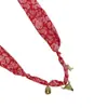 Collar Choker Bandana de Vaquero Occidental Colgante de Cráneo de Toro Vintage Botín Joyería para Cuello Bufanda para Mujeres