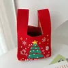 Bolso Chaleco Bolso Chaleco Bolso de Mano Tejido Casual Bolso de Mano Contraste de Color Ajedrez Bolso de Mano Coreano de Lujo Ligero