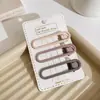 Pinza de pico de pato para maquillaje de moda estilo coreano, básico y simple, alto valor estético, pinza lateral, no deja marca, nuevo modelo 2026, pinza para el cabello elegante