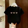 Camiseta de Manga Curta para Meninas, Novo Estilo para Crianças de Meia-Idade e Grandes, Tops Casuais da Moda e Fofos de Verão para Meninas, Camisetas 100% Algodão, Roupa Infantil Tendência
