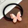 Clip de Goma Acrílica Coreana con Forma de Mariposa Tridimensional para Cola de Caballo Anillo para el Cabello con Diamantes para Todo Tipo de Peinado Pasador
