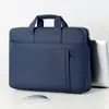 Bolsa para laptop resistente al agua, gran capacidad, diseño simple y casual, adecuada para viajes de negocios, con asa y correa para el hombro para llevar