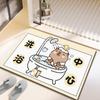 Alfombrilla de baño Kapibala, absorbente de agua, antideslizante, con diatomeas