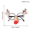 Decoraciones Navideñas para Adultos y Niños Astas Muñeco de Nieve Gafas Navideñas Accesorios Fiesta de Vacaciones Disfraz Gafas Marcos