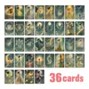 Cartas de Energia Deusa da Lua Estilo Ins 36 Peças de Cartas com Frases Inspiradoras Femininas Materiais para Diário Cartas para Decoração de Parede