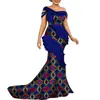 Vestido Longo de Algodão Ankara Vestido Longo Étnico Africano Feminino Vestido Longo de Banquete Fornecimento de E-commerce Transfronteiriço
