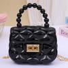 Bolsa de Ombro Feminina Estilo 2026, Bolsa Transversal Fashion com Corrente de Pérolas, Mini Bolsa Feminina, Bolsa de Gelatina